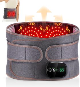 Ceinture de massage électrique chauffante vibrante avec dispositif de traction lombaire pour soulager la douleur du bas du dos - Product Image 1