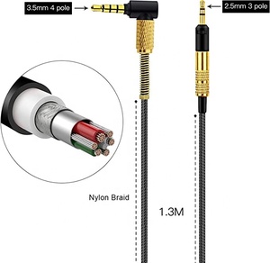Para <span class=keywords><strong>Sennheiser</strong></span> HD595 HD598 HD558 HD518 <span class=keywords><strong>Cable</strong></span> de actualización de <span class=keywords><strong>Audio</strong></span> 1,2 m <span class=keywords><strong>Cable</strong></span> de vídeo de repuesto estéreo para <span class=keywords><strong>Sennheiser</strong></span> HD518 Cables de <span class=keywords><strong>Audio</strong></span> - Product Image 3