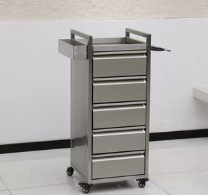 Fuying Stainless Steel Salon <b>Tool</b> Cabinet with 5 Drawers Salon Trolley 4-Wheel Beauty Salon Furniture - Product Image 1