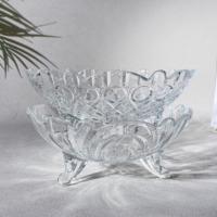 Assiette à dîner en verre triangulaire avec motif végétal, en verre cristallin jetable pour la maison, les mariages et les fêtes