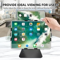 Support de tablette de bureau ergonomique IDock à rotation à 360 degrés, antivol, support pour iPad, applicable pour l'affichage, le comptoir de caisse, le restaurant