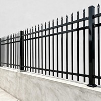 Clôture de sécurité en fer pour périmètre extérieur, taille personnalisée, différentes options de couleur, galvanisée, pour chantier de construction