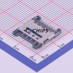 SIM-10A SIM Card Connector SMD Connector Flip Cover Type Micro SIM Card Card Holder 1.5mm - Product Image 1