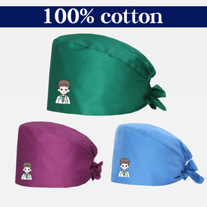 Logo Thêu In Ấn Tùy Chỉnh Đồng Bằng Rắn Màu Chà Mũ Phẫu Thuật Mũ Cho Phụ Nữ Người Đàn Ông Unisex Bệnh Viện Bác Sĩ Y Tá <span class=keywords><strong>Cap</strong></span> - Product Image 5