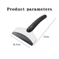 Raspador de Hielo Portátil HUASHANQI FIBO-DM262 de Acero Inoxidable para Limpiar Ventanas de Coche en Invierno, Quitar Nieve y Descongelar