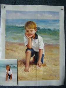 Peinture à l'huile sur toile originale de haute qualité, faite à la main, portrait, art <span class=keywords><strong>original</strong></span>, style impressionniste, peinture à l'huile moderne, <span class=keywords><strong>photo</strong></span> de <span class=keywords><strong>famille</strong></span> - Product Image 3