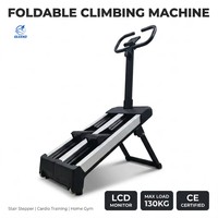 Appareil d'escalade pliable en acier, stepper magnétique silencieux, entraîneur cardio avec écran LCD pour la maison et la salle de sport