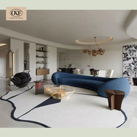 Canapé modulaire de jardin OKF minimaliste moderne, semi-circulaire, courbé, meubles de salon, tissu, décoration de villa, canapés