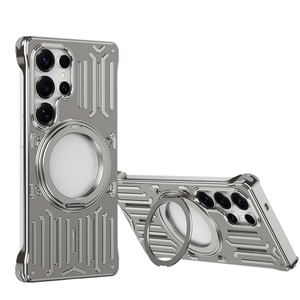 Dropshipping borderkess แม่เหล็ก360 ° กลวงเคสโทรศัพท์โลหะสำหรับซัมซุง S26 S25 S24 S23ultra ฝาครอบอลูมิเนียม - Product Image 1