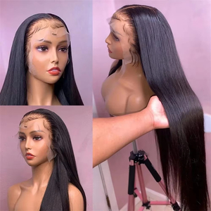 Parrucche Frontali HD in Pizzo Brasiliano, Parrucche Lisce in Capelli Umani con Pizzo Frontale da <span class=keywords><strong>40</strong></span> <span class=keywords><strong>Pollici</strong></span>, Parrucca Frontale in Pizzo HD 13x4 con Capelli Umani, Densità 250 - Product Image 3