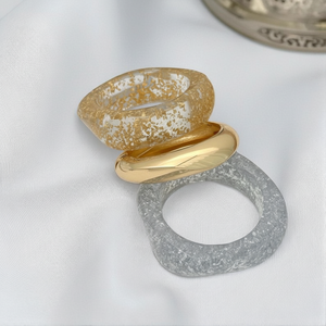 Bracelet Vintage en Acrylique Boho Bracelet en Résine Géométrique Irrégulier pour Femme Cadeau de Bijoux de Mode Chunky - Product Image 1