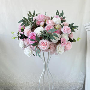 Customized <b>White</b> <b>Artificial</b> Rose <b>Flower</b> Ball Big Wedding Centerpiece Decoration Preserved Feature Valentine's Day - Product Image 6