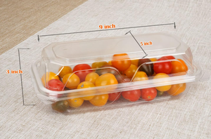 Wholesale Disposable PET Plastic <strong>Rectangular</strong> Lunch Box Microwave Safe Take-Away Food Tray Sandwich Cake Pizza Blister Packaging - Product Image 2
