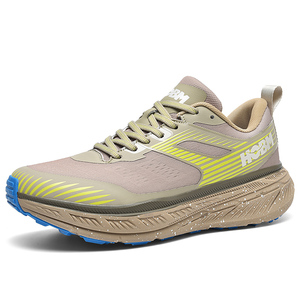 Men's Lightweight Breathable Anti-Slip Stylish Sporty Lace-up Running Shoes Low-Cut Durable Rubber <b>Sole</b> Comfortable Textile - Product Image 1