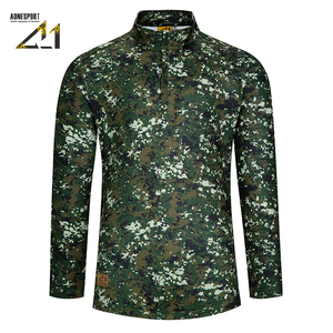 Trench-coat fin pour homme à col montant, camouflage gaufré, séchage rapide, respirant, en toile, pour l'extérieur - Product Image 1