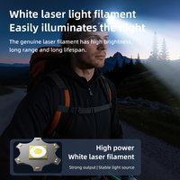 Lámpara Frontal de Aluminio con Clasificación IP55, 90° Ajustable, Recargable, LED, con Intensidad Regulable, para Camping y Actividades al Aire Libre