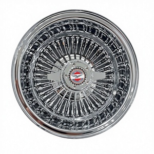 Rines de Alambre Cromados Zenith de 13x7 con 100 Radios <span class=keywords><strong>para</strong></span> Autos Clásicos Lowridder - Product Image 1