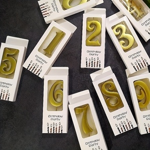 Merri muốn chúc mừng sinh nhật 0 1 2 <span class=keywords><strong>3</strong></span> 4 5 6 7 8 9 bánh số nến vàng số nến bánh trang trí nguồn cung cấp - Product Image 3