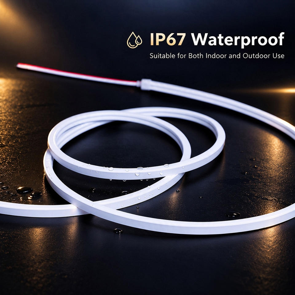 Silicone Rendering Colors IP67 Silicone Waterproof Neon Lights 10*10mm Flexible Single Color ...
