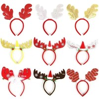 Serre-têtes de Noël en résine plastique, emballés individuellement, motif dessin animé, faits à la main, pour fêtes, en sachet OPP, décorations de Noël amusantes