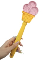 Nouveau produit en promotion : Bol à lécher en silicone pour animaux de compagnie, forme cœur et fruits, pour chats et chiens