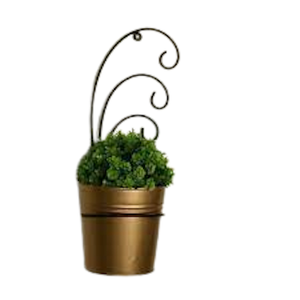 Pot de jardinière suspendu en or Antique fer métal enduit de poudre décoration de la maison décoration de mariage décoration intérieure jardinière murale - Product Image 1