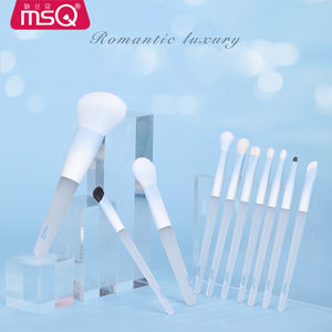 Luxe dégradé blanc bleu 10 pièces poils synthétiques pinceaux de maquillage correcteur fond de teint mélange nez poudre pinceaux pour les yeux - Product Image 3