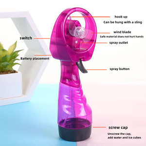 Battery Powered Summer Outdoor Travel Hand Held Standing Mini Portable <strong>Water</strong> Mist Spray Bottle <strong>Cooling</strong> <strong>Fan</strong> With <strong>Water</strong> Tank