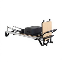Reformer Pilates en alliage d'aluminium à rail complet avec poulie à roulement de précision, lit de base, couleur personnalisée, équipement de studio