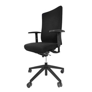 Sedia girevole da ufficio Dauphin ‘@just’, imbottita, nera - Product Image 2