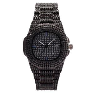 Jam Tangan Kristal Uniseks Pria/Wanita Mewah Jam Tangan Es Berkilau Oblong Perak/Emas Jam Tangan <span class=keywords><strong>Analog</strong></span> Berlian Kuarsa Modis - Product Image 6