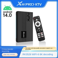 Nuevo Decodificador X88 PRO KTV RK3528 8K/4K Android 14.0 con WIFI6 para el Mercado Internacional