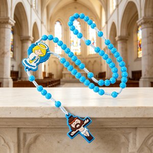 Accessoires de luxe élégants et magnifiques en acrylique coloré avec Saint Benoît pour la création de grands chapelets religieux catholiques - Product Image 5