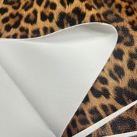 Cuir imprimé PVC de haute qualité en gros pour bagages, motif léopard synthétique artificiel