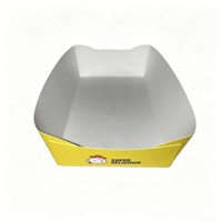 Boîte en carton blanc jetable, écologique, biodégradable, de qualité alimentaire, pour frites, nuggets, pop-corn, poulet frit