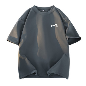 T-shirt da uomo in cotone pesante 330g, <span class=keywords><strong>super</strong></span> pesante 300gsm, spessa, oversize, con spalle scese, girocollo, vestibilità squadrata - Product Image 2