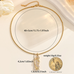 聖母マリア死の神ペンダントネックレス、パーティーパーティー冬のセーターネックレス、友人や家族への贈り物 - Product Image 4