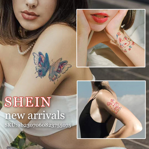 สติกเกอร์รอยสักชั่วคราวสำหรับเด็กลาย<span class=keywords><strong>3D</strong></span> กันน้ำกำหนดเองได้ลายกระต่ายกุหลาบหมีหลากสี - Product Image 1