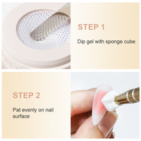 Menghe Brevets Coussin d'air Pat Pat Gel Ongles Ombre Gel 24 Couleurs Créer Net Maille Styles Pat Peinture Gel Nail Art Set Uv-gel