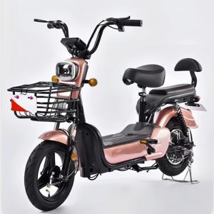 Commercio all'ingrosso City E Bike 350W 48V E-Bike bici <span class=keywords><strong>elettrica</strong></span> bici da città ciclo 14 pollici Scooter EBike per adulti <span class=keywords><strong>con</strong></span> cestello - Product Image 3