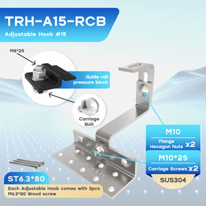 Crochets de fixation pour toiture en <span class=keywords><strong>ardoise</strong></span> réglables en hauteur, accessoires de montage pour toiture solaire, crochets de toiture en <span class=keywords><strong>ardoise</strong></span> - Product Image 2