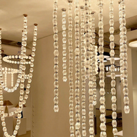 Lustre moderne en verre de luxe, luminaire suspendu en cluster pour hall d'hôtel, villa, escalier, plafond haut, décoration intérieure