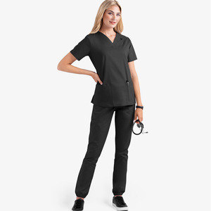 Women's Medical Scrub <b>Set</b> Two Piece Moisture Wicking Hospital Uniforms For Nurses <b>Doctors</b> Pet Caregiver Work Clothes - Product Image 3