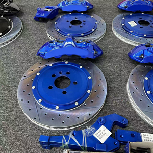 Étrier de frein à six pistons bleu marine HSL et disque de frein à perforations marquées avec disque adaptateur pour Citroën C4L C5 <span class=keywords><strong>C3</strong></span> Picasso C5 X - Product Image 4