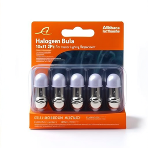 หลอดไฟฮาโลเจน 10x31 2 ชิ้น สำหรับเปลี่ยนหลอดไฟภายใน - Product Image 2