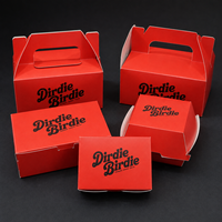 Emballage alimentaire personnalisé avec logo pour hamburgers, ailes de poulet, frites, carton en papier jetable, fournisseur commercial pour la vente à emporter