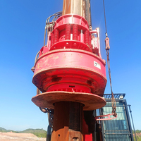 Foreuse rotative d'occasion Sany SR285, diamètre de forage 2300 mm, diesel, couple élevé, pour fondations de pieux dans roche dure, seconde main