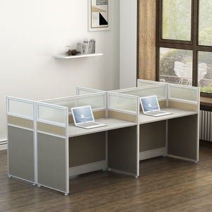 4 Person Office <strong>Table</strong> with <strong>Partition</strong> Design Staff Cubicle Workstation - Product Image 3