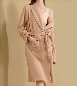 Bata de Baño de Forro <span class=keywords><strong>Polar</strong></span> Térmico Informal de Color Sólido, Precio Económico de Fábrica en China, Disponible en Existencia, Ropa de Dormir para <span class=keywords><strong>Mujer</strong></span>, Primavera, Otoño, Invierno - Product Image 2