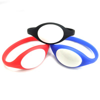 Bracelet RFID en silicone non réglable avec puce ovale ABS NFC pour piscine et armoire sécurisée